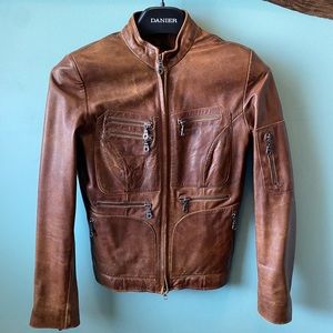 Danier leather jacket brown